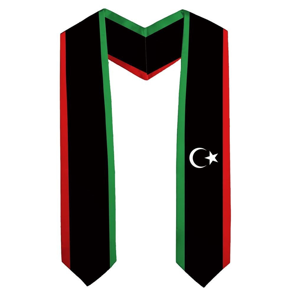 3174 National Flag Graduation Stole Embroidery Sash for Study Aboard